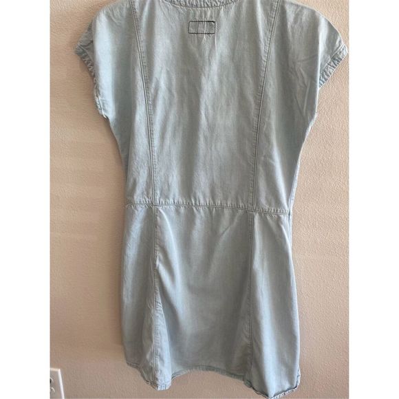 Current/Elliott Women's Blue Chambray Valley Dress Size 1 Short Sleeve - Picture 4 of 5